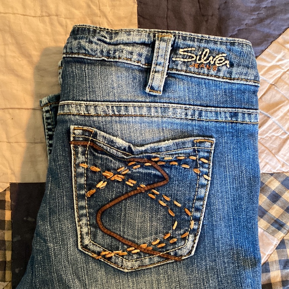 Silver Capri Jeans